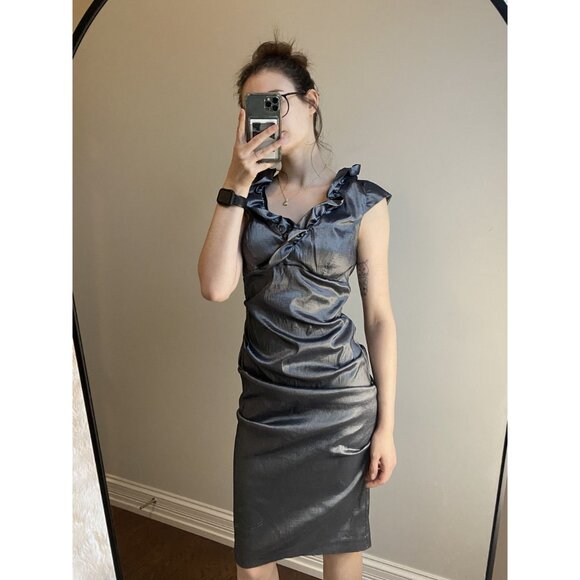 Office Siren DJ-Jaz Dress Metallic Finish Size 12 - Picture 9 of 9